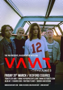 Vant Bedford Esquires Friday 31st March