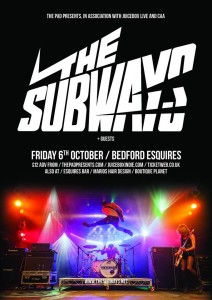 The Subways Bedford Esquires Friday 6th October