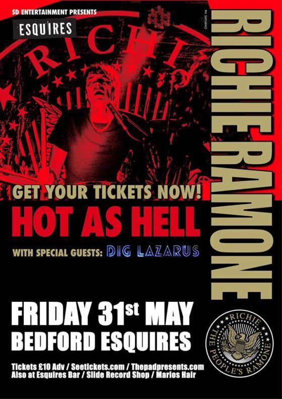 Richie Ramone Bedford Esquires Friday 31st May