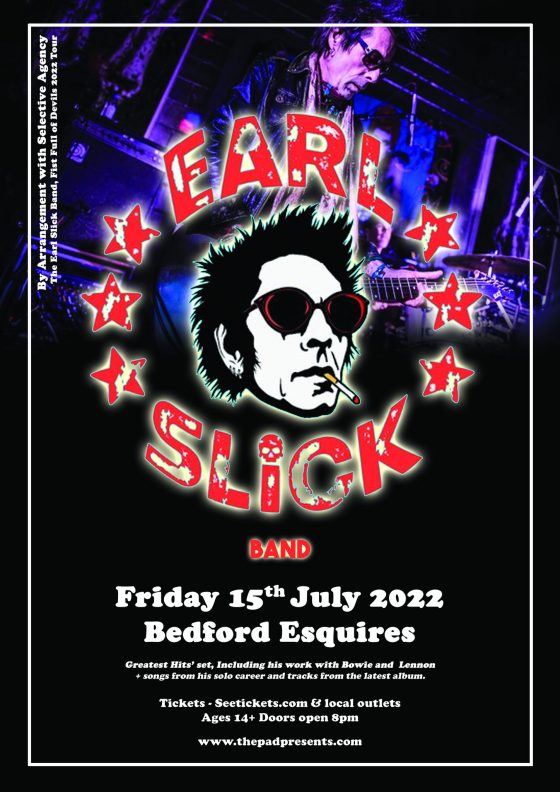 The EARL SLICK BAND live at Bedford Esquire Friday 15th July